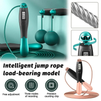 2 in 1 Jumping Rope Tali Skipping Smart Skipping Rope Cordless With Digital Counter Professional Ski