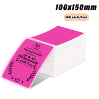 Phomemo Colorful Fan-Fold A6 Thermal Label Sticker 100x150mm Paper For PM-241BT/D520/246S Waybill Pr