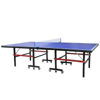 免運 室內家用乒乓球桌可折疊標準乒乓球臺帶輪乒乓球案子 可開發票