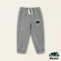 【Roots】Roots小童-戶外探險家系列 海狸LOGO窄版棉褲(灰色)
