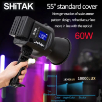 SHiTAK S100 60W LED Video Light 3200-6500k Professional Studio Photo Lamp Ultra Light Photography Light for Tiktok Youtube