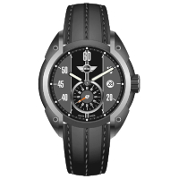 【MINI Swiss Watches】英倫風範運動計時腕錶-黑x灰(MINI-160303)