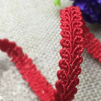 10yards DIY Clothes Accessories Cheap Curve Lace Trim Sewing Lace White Red Black Centipede Braided Ribbon Lace 12mm
