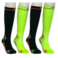 1 Pair Women's Running Sock Anti-slip Compression Sock For Marathon Fitness Jump Rope Cycling Sock Children Long Sport Sock S M