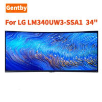Original LM340UW3 SSA1 LCD Display 34 Inch 4K 3440*1440 21:9 Curved Panel For LG DIY Pg348q Monitor eDP 30 Pins 100% sRGB