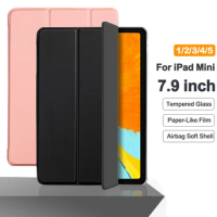 Flip Tablet Case For iPad Mini 4 5 6 7.9 8.3 A2124 Funda PU Leather Smart Cover For iPad Mini 1 2 3 A1489 A1432 A1538 Folio Capa