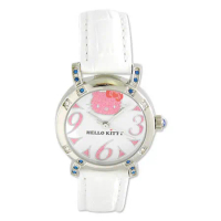 Hello Kitty進口精品時尚手錶-優雅閑靜大字手錶(粉紅)