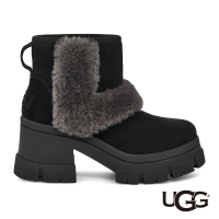 【UGG】女鞋/靴子/厚底靴/雪靴/Brooklyn  Sunburst(黑色-UG1145710BLK)