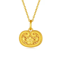 24k pure gold pendants for women 999 real gold dollars pendant