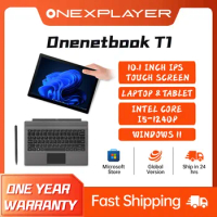 One Netbook T1 13" 2K IPS Surface Tablet Laptop 2in1 PC Gen12 Intel Core i7 1260P DDR5 16G+2TB SSD Windows 11 WiFi 12000mAh 65W