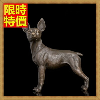 銅雕擺件小狗-書房玄關客廳擺設雕塑工藝品66v12【獨家進口】【米蘭精品】
