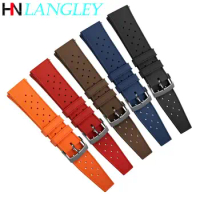 CLASSIC TROPICAL STYLE FKM RUBBER WATCH STRAP 20mm 22mm watch band for Seiko for Oris Watch Replaement Watch Bracelet Belt