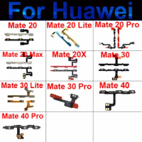 Power Volume Side Buttons Flex Cable For Huawei Mate 20 30 40 Pro 20 30 Lite 20X 20Max 40 Power Volume Switch Keys Flex Ribbon