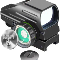MAGORUI Red Green Dot Reflex Sight Scope Tacticall Holographic 4 Reticles Picatinny Rail