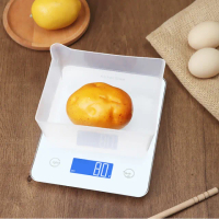 【輕薄磅秤】高承重智能玻璃電子秤15kg/1g(咖啡秤重 烘焙秤 料理秤 茶葉秤 黃金秤 萬用秤 食物秤 烘焙秤)