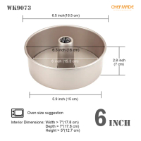 【Chefmade 學廚】金色6吋活底中空蛋糕模(WK9073天使蛋糕模)