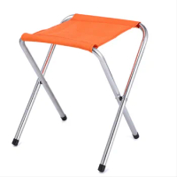 Camping Trip Folding Stool Portable Metal Backrest Small Bench Fishing Pony Outdoors Small Chair Train Low Stool Tourism Chair