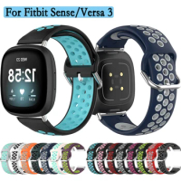 Wrist Strap For Fitbit Versa 3 Watchband With Watch Connectors High Quality Silicone Two Colors Wristband For Fitbit Sense