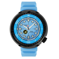 RDUNAE/RETANGULA R1ZK-II Blue titanium alloy new craft diving luminous automatic mechanical watch