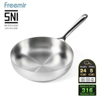 freemir Stainless 316 "Seri Air" - Panci Estetik Mewah Anti Karat Ergonomis Cocok untuk Kado Panci S