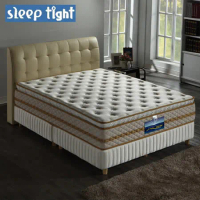 【Sleep tight】真三線高蓬度/蠶絲/乳膠/舒柔布/蜂巢式獨立筒床墊(麵包床)(奢華型)-3.5尺單人單大床墊