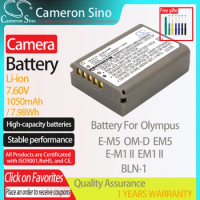 CameronSino Battery for Olympus E-M5 OM-D EM5 E-M1 II EM1 II fits Olympus BLN-1 Digital camera Batteries 750mAh 7.60V Li-ion