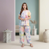 Dura Oneset Pajamas Pendek Rayon Premium Wanita β Setelan Busui Friendly Jumbo