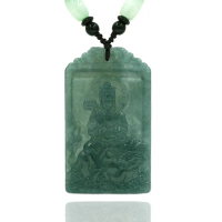 【喜緣玉品】天然翡翠文殊菩薩玉珮