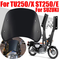 For Suzuki TU250 TU250X TU 250 X 250X ST250 ST250E ST 250 E 250E Accessories Retro Windscreen Windshield Wind Screen Deflector