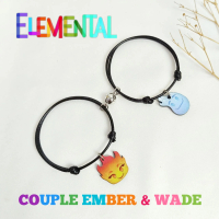 Gelang Couple Magnet Elemental Force of Nature Api dan Air