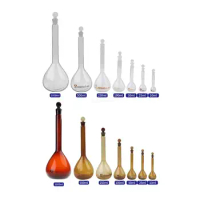 Glass Volumetric Flask Chemistry Laboratory Supplies with Ground Glass Stopper Dropship