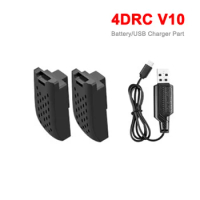 4DRC V10 RC Airplane Original Spare Part Battery 4D-V10 Battery / USB Charger Line Part Replacement Accessory