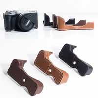 Camera Bag PU Leather Half Body Case for Canon EOS R5 R6 RP R R8 6D2 5D3 5D4 80D 90D 70D 60D 650D 700D 750D 850D G7X2 G7X3