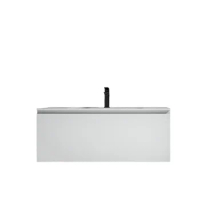 Artificial stone minimalist household LED mirror bathroom cabinet combination toilet Corian integrated wash basin