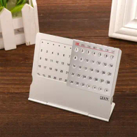 Gift Super Unique Desk Decor English Aluminum Alloy For Home Metal Calendar Perpetual Calendar Calendar 100 Years Calendar