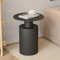 Iron Black Nightstands Comfortable Round Sofa Coffee Mesa Nightstands Filing Cabinets Mobiles Szafka Nocna Furnitures CC50