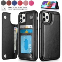 Wallet Leather Case For Samsung S22 S21 S20 FE Ultra Plus Back Flip Cover For Galaxy A72 A52s A42 A32 A12 A21s Card Slots Coque