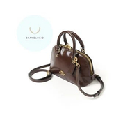 Brandluxid Lara Soft Leather Top Handle Satchel Bag with Long Strap in Black , White & Brown White