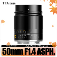 TTArtisan 50mm F1.4 ASPH Manual Focus Large Aperture Camera  for Nikon Z ZFC Canon RF R5 R6  E A7III