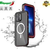 適用 iPhone 14 防水手機殼 Magsafe磁吸 13Pro潛水殼 14 Pro Max保護殼 11 12防水殼