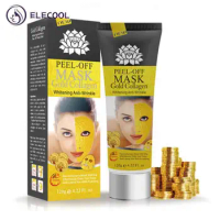 120ml 24K Gold Collagen Peel off Face Mask Bamboo Charcoal Deep Cleansing Mud Mask Removing Blackhead Acne Facial Mask TSLM2