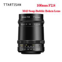 TTArtisan 100mm F2.8 M42 Soap Bubble Boken Camera Lens Full Frame Large Aperture Lens for Sony E Nikon Z Canon RF Leica M Fuji