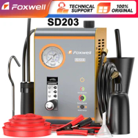 FOXWELL SD203 Car Leak Detector Pipe Vacuum Leak Tester EVAP Smoke Machine Diagnostic Car Smoke Leak Detector