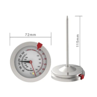 69HF Stainless Steel Oven Safe Roasting Meat Thermometer Poultry Ham Turkey Grill Waterproof Kitchen Food Temperature Gauge with