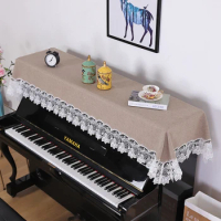 198x83cm pastoral lace piano cove common use piano towel fdustproof piano cloth cover