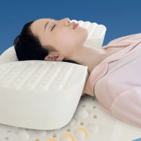Latex Orthopedic Massage Pillow Neck Cervical Spine Protected Remedial Big Vertebrae Pillow Sleeping Comfortable Neck Protect