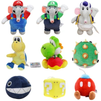 2024 Super Mario Bros Luigi Yoshi Plush Toys Kawaii Stuffed Dolls Cartoon Soft Doll Birthday Christmas Gift For Kids Collection