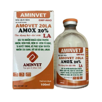 Amox 20% LA chuyên trị viêm tử cung, viêm vú, tụ huyết trùng, kế phát bệnh truyền nhiễm ( tai xanh, 