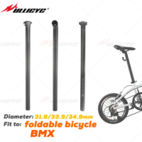 5/25Degree 3K Matte/Gloss BMX Full Carbon Fiber Bike Seatpost Folding Bicycle Seat Post 31.8/33.9/34.9 x 580mm
