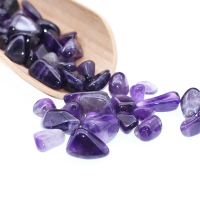 天然紫水晶碎石擺件手鏈消磁凈化裝飾石頭原石毛料